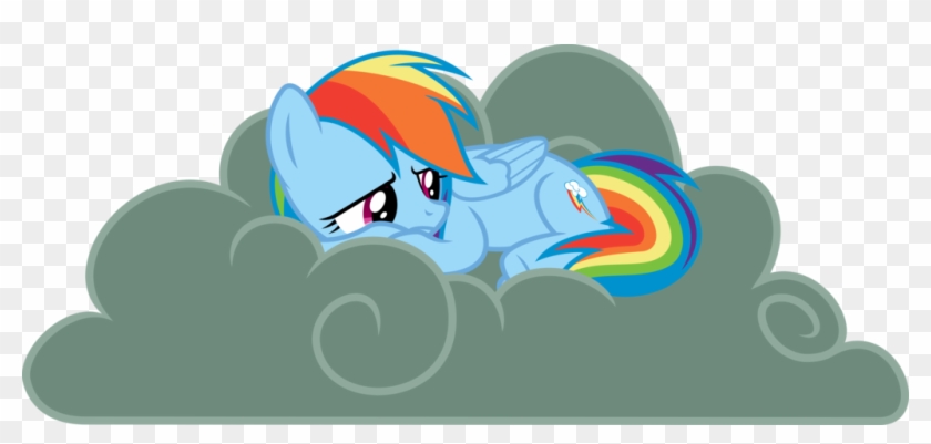 Free Mlp Rainbow Dash Cloud Vector - Mlp Sad Rainbow Dash #1061795