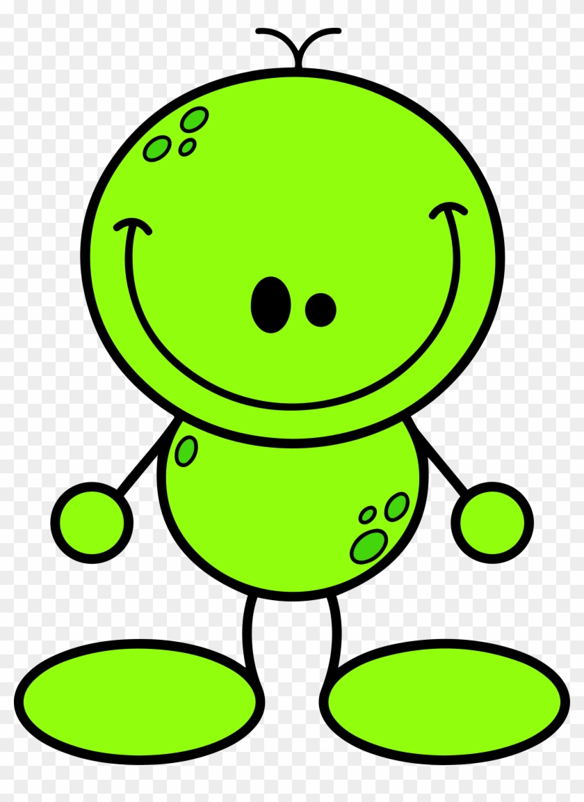 Clip Art - Alien Clip Art Coloured #1061852