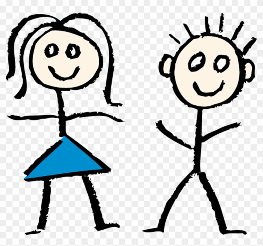 Boy Stick Figure Clip Art Anzisq Clipart - Boy And Girl Stick Figure #1061897
