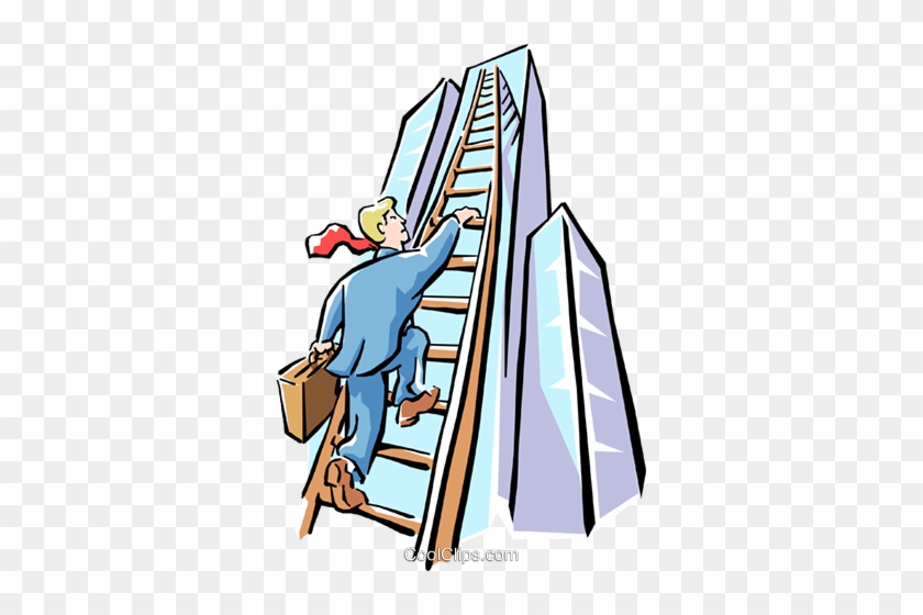 Climbing To The Top Royalty Free Vector Clip Art Illustration - Success Clipart #1061946