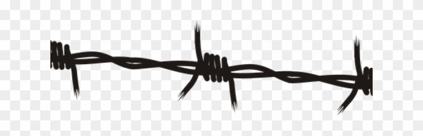 Barb Wire Clipart Military Border - Barbed Wire Fence Drawing #1062012