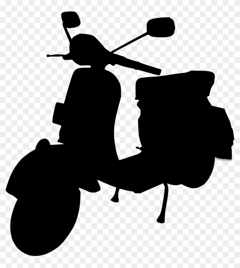 5 Scooter Moped Silhouette - Scooter Silhouette Png #1062422