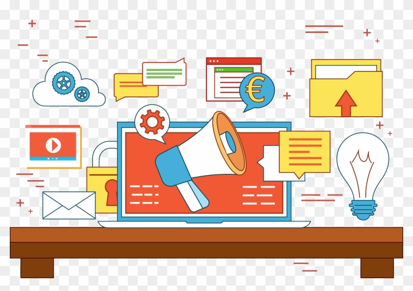 Laptop Flat Design - Flat Design #1062608