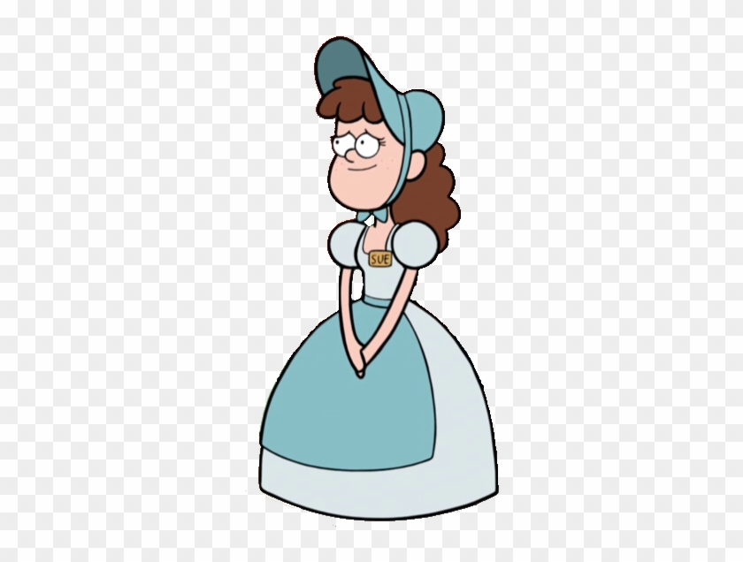 Sue Has Medium Length Curly, Fluffy Brown Hair And - Gravity Falls Sue #1062616