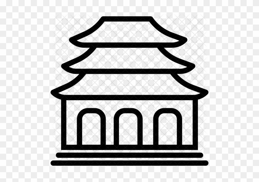 Buddhist Icon - Temple Outline #1062698