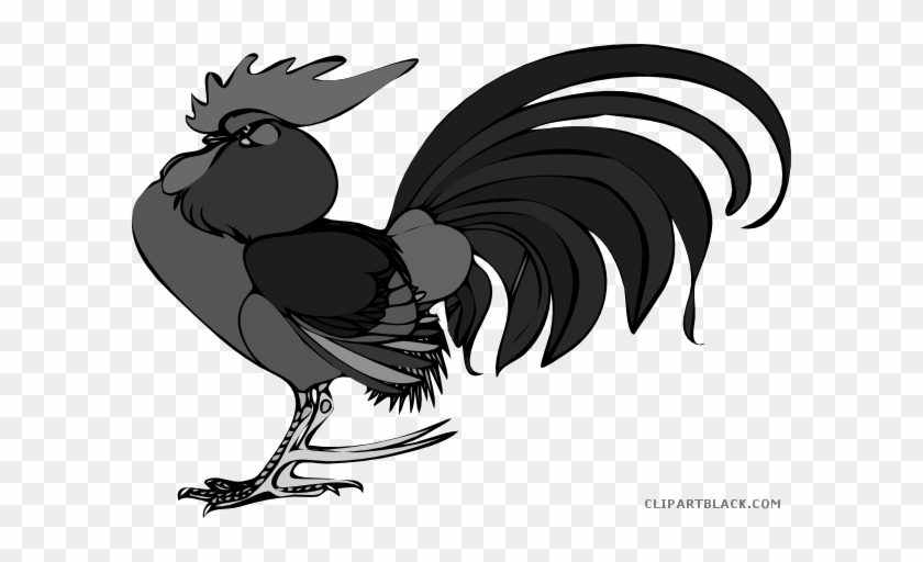 Rooster Animal Free Black White Clipart Images Clipartblack - Custom Rooster Shower Curtain #1062699