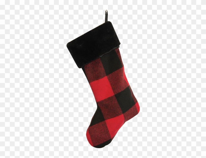 This Fluffy Christmas Stocking Is A Great Way To Package - Debco To9096 Cringleprize Stocking, Black & Red #1062711