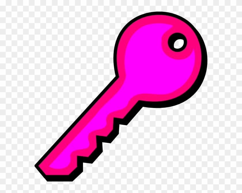 Pink Key Clip Art At Clker - Key Clip Art Pink #1062917
