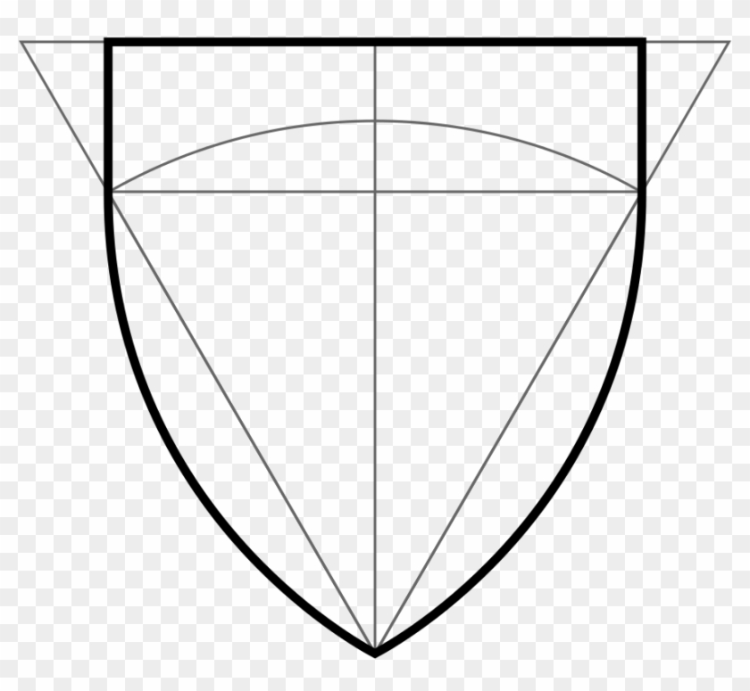 Coa Illustration Editing Triangular Shield - Line Art #1063026