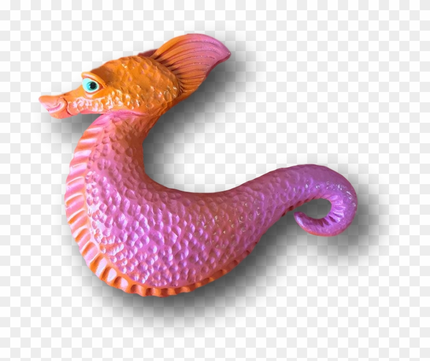 Pink Amber Doodles Seahorse - Mergus #1063089