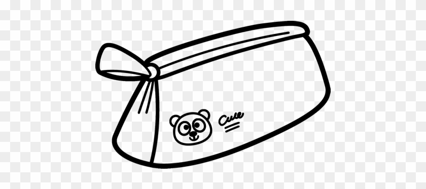 Pencil Case Clipart Black And White School Pencil Case - Pencil Case For Colouring #1063298