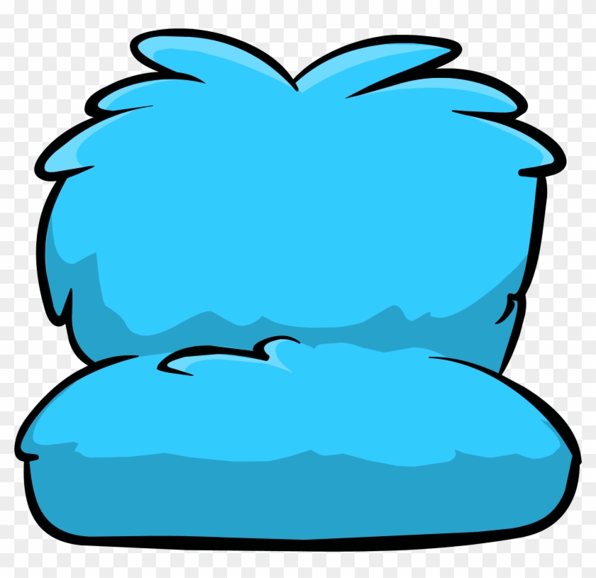 Fuzzy Blue Couch Icon Id 832 - Sofa Club Penguin Id #1063335