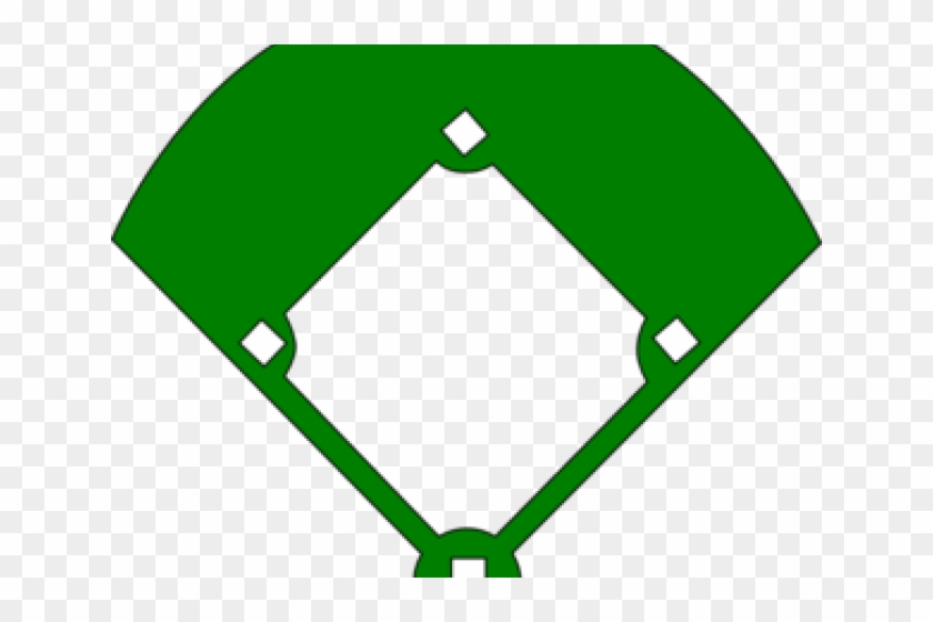 Diamond Clipart Baseball Field - Baseball Diamond With Bats #1063371