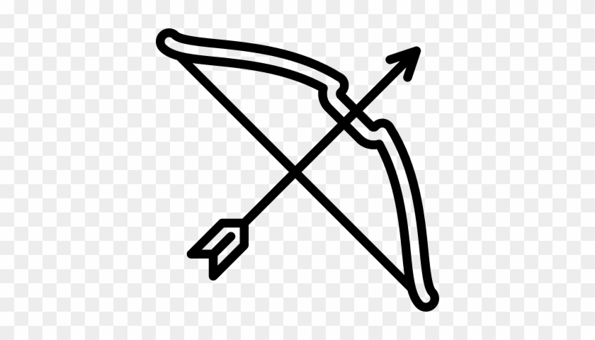 Arrow And Bow Vector - Bow And Arrow Outline #1063458