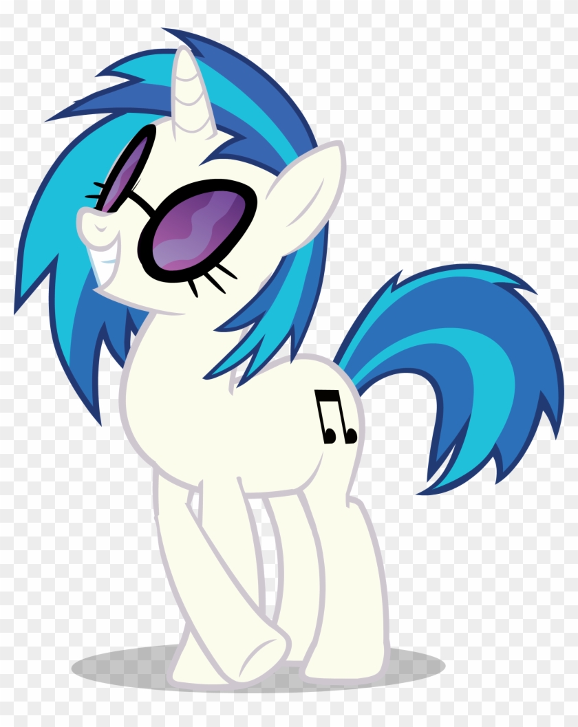 Vinyl Scratch With Glasses Being Ladylike - My Little Pony: Friendship Is Magic #1063502