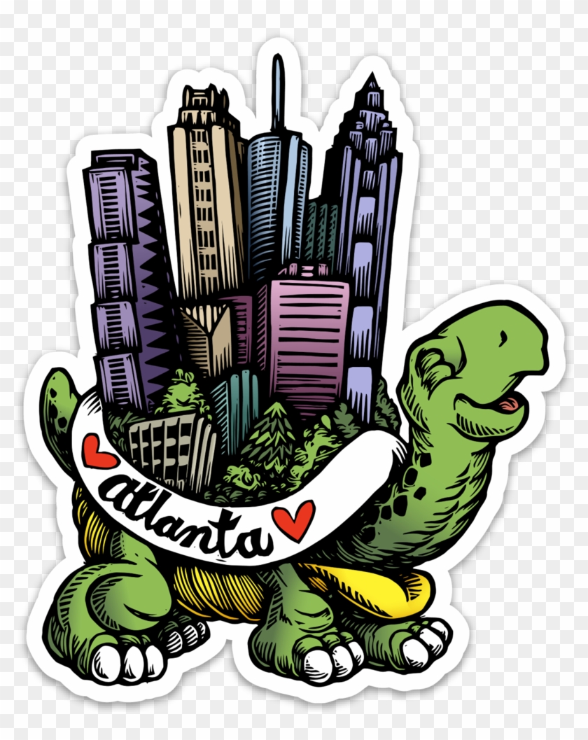 Atlanta Turtle Vinyl Sticker - Sticker #1063509