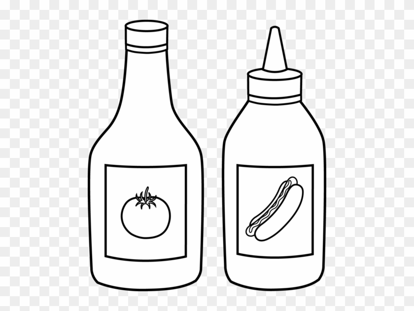 Ketchup Clipart Black And White #1063529