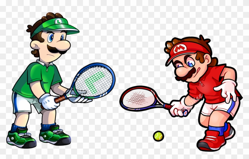 Find This Pin And More On Super Mario Brothers Collection - Dark Luigi Mario Tennis #1063567
