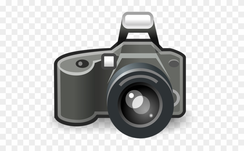 Photo Camera With Flash Grayscale Vector Image - Camera Transparent #1063731