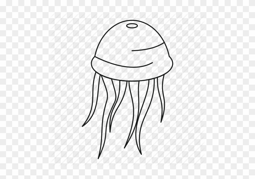 Fish, Jellyfish, Line, Octopus, Outline, Sea, Thin - Vector Graphics #1063740