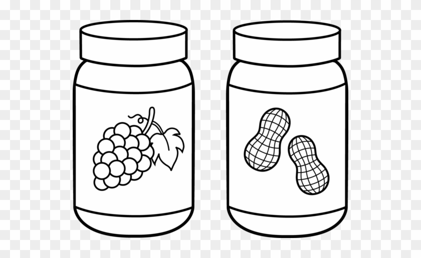 Jelly Clipart Black And White - Peanut Butter Coloring Page #1063749