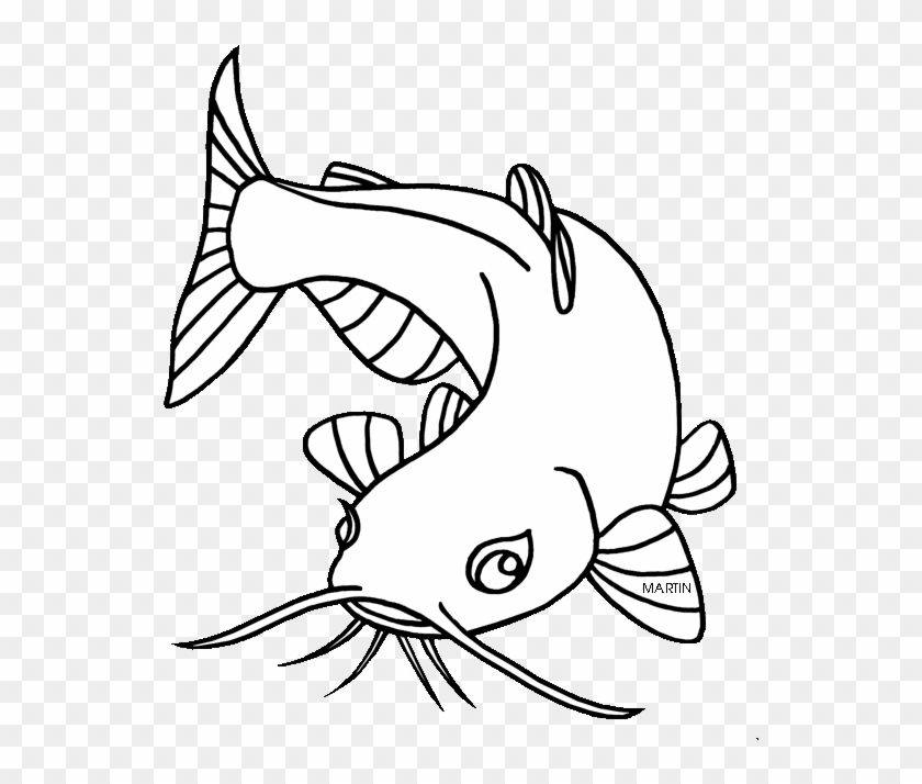 United States Clip Art By Phillip Martin, Tennessee - Easy To Draw Catfish #1063762