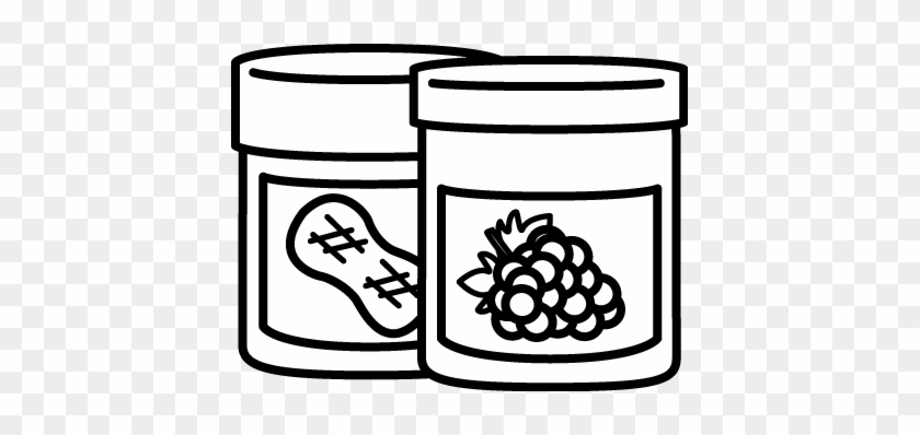 Jelly Clipart Black And White - Peanut Butter And Jelly Black And White #1063781