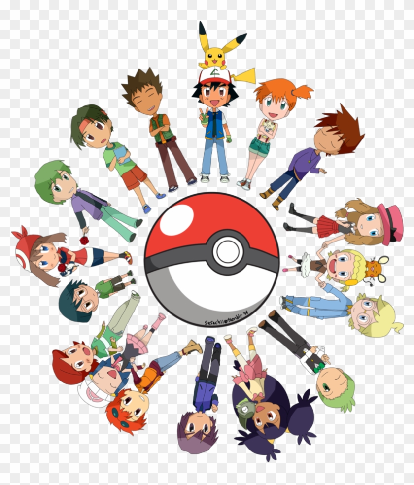 Pokemon Chibi Circle - Pokemon All Ash Friend #1063791