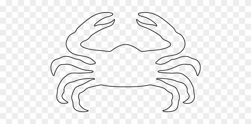 Use The Printable Pattern For Crafts, Creating Stencils, - Outline Of A Crab #1063804