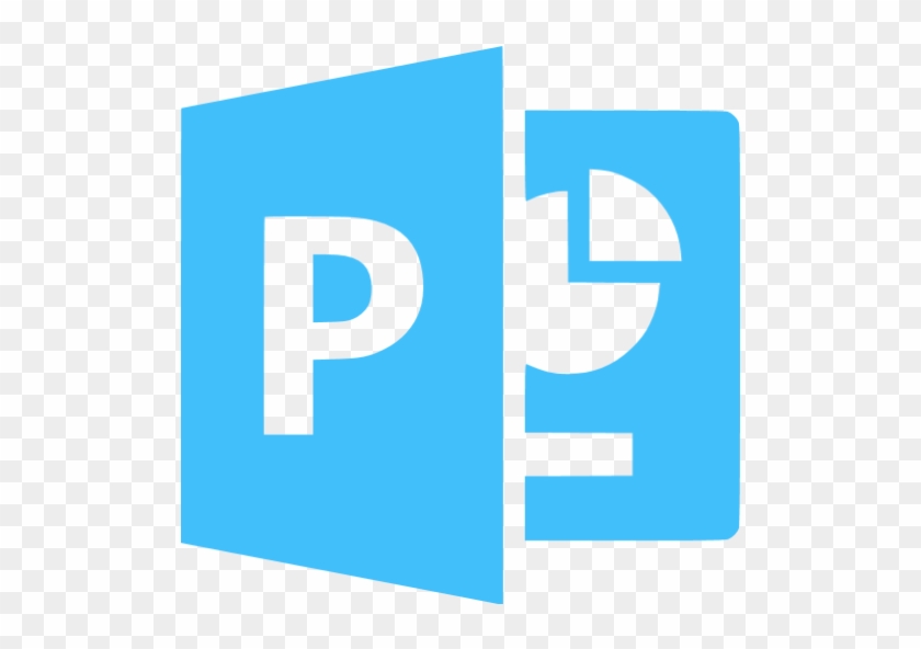 Caribbean Blue Microsoft Powerpoint Icon - Microsoft Powerpoint Logo Black And White #1063843