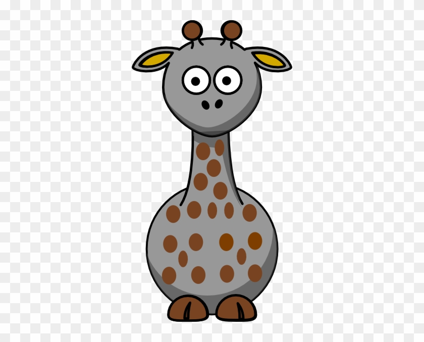 Gray Giraffe With 20 Dots Clip Art At Clkercom Vector - Cartoon Giraffe Rectangle Magnet #182357