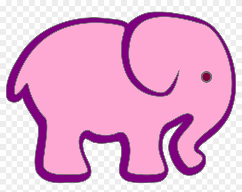 Pink And Purple Elephant Clip Art - Elephant Clip Art #182378