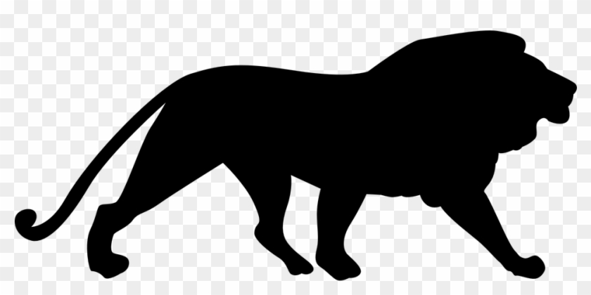 Mammal Clipart Africa Animal - Lion Silhouette No Background - Free  Transparent PNG Clipart Images Download