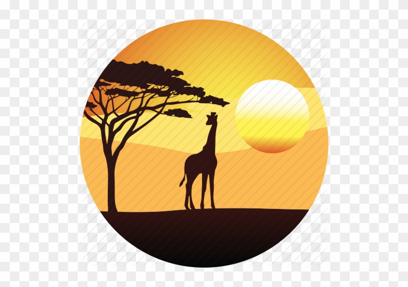 Africa, Giraffe, Horizon, Landscape, Nature, Safari, - Safari Travel Icon #182408