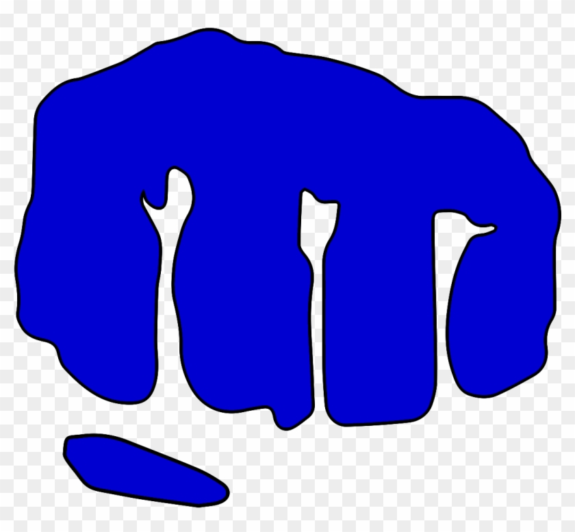 Blue Social Media Fist Clip Art - Blue Social Media Fist Clip Art #182414