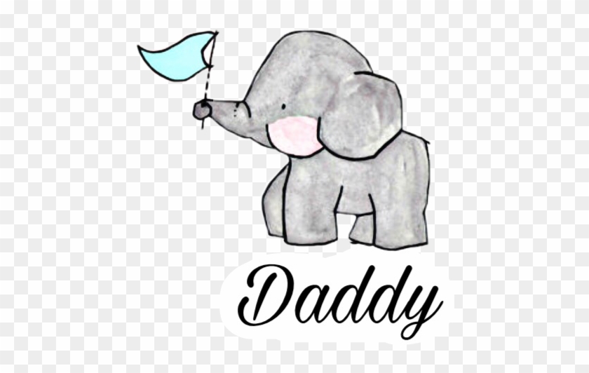 Daddy Daddyelephant Elephant Family Ourfamily Daddy - Cartoon #182426