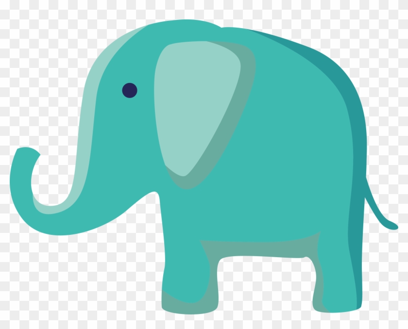 Indian Elephant Blue Clip Art - Indian Elephant Blue Clip Art #182438