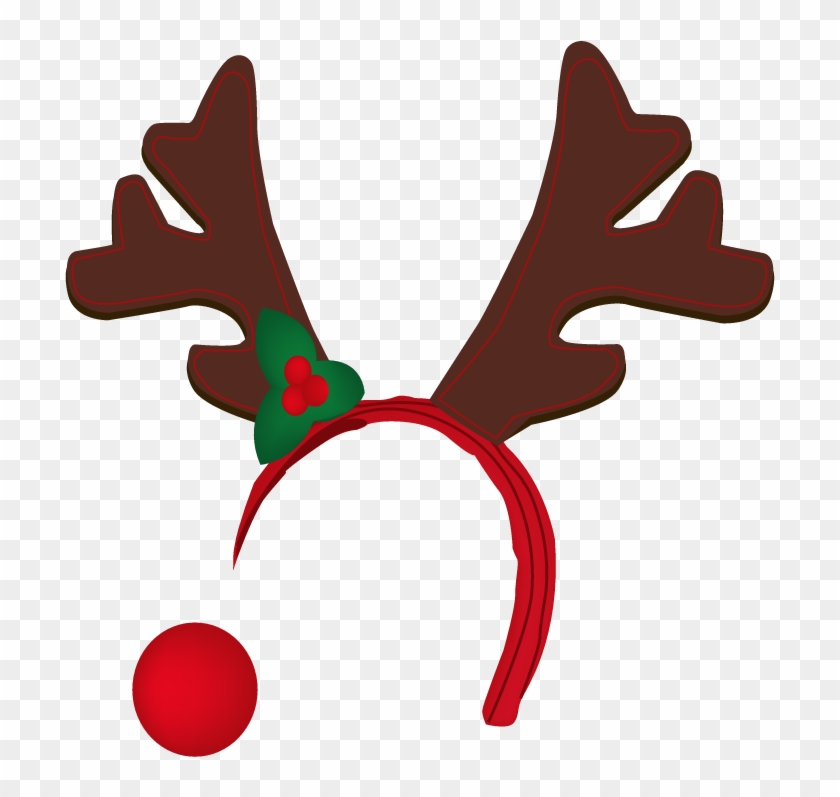 Rudolph Ears Clip Art Reindeer Antlers Svg Transparent PNG 600x368 Free ...