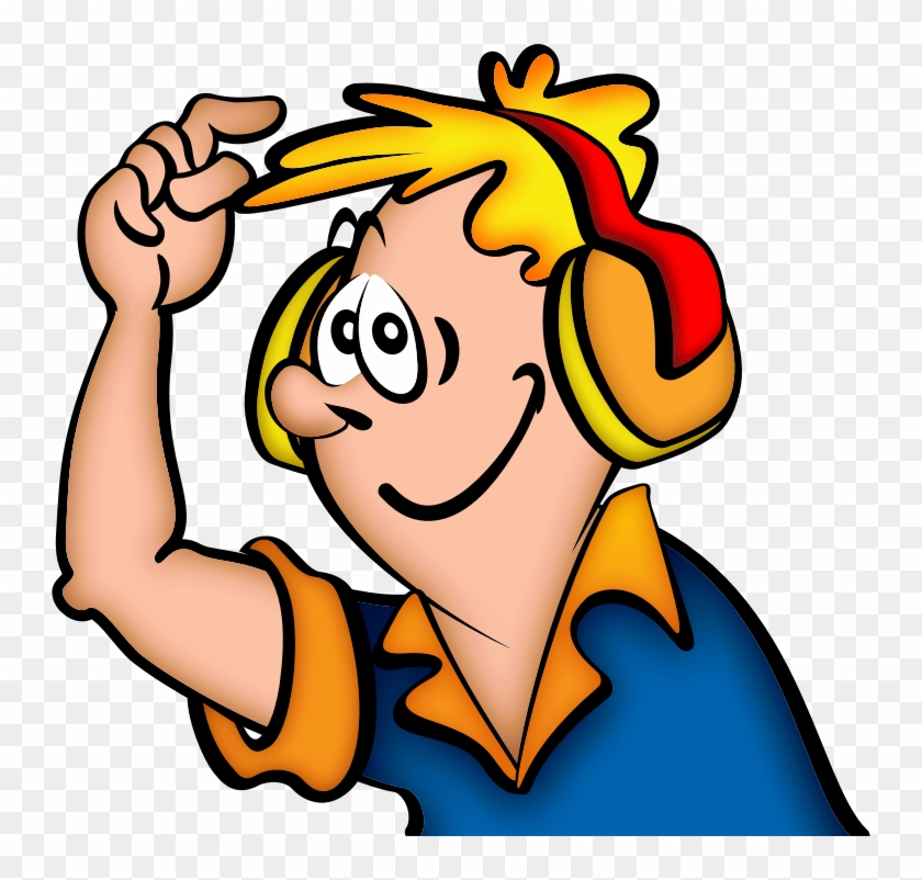 Image For Jonata Boy With Headphone People Clip Art - Listen To Music Png #182471