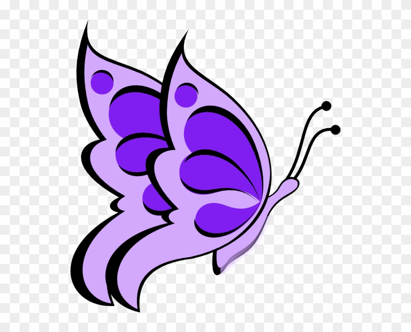 Light Purple Butterfly Clip Art - Butterfly Images Clip Art #182555