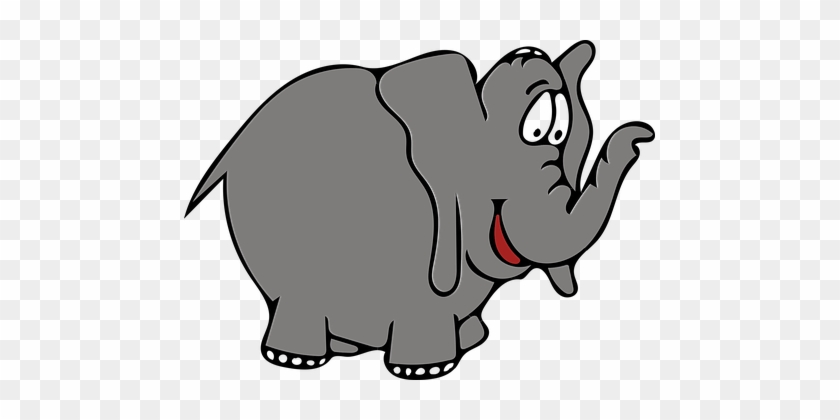 Elephant Gray Trunk Elephant Elephant Elep - Opposites Flashcards #182578