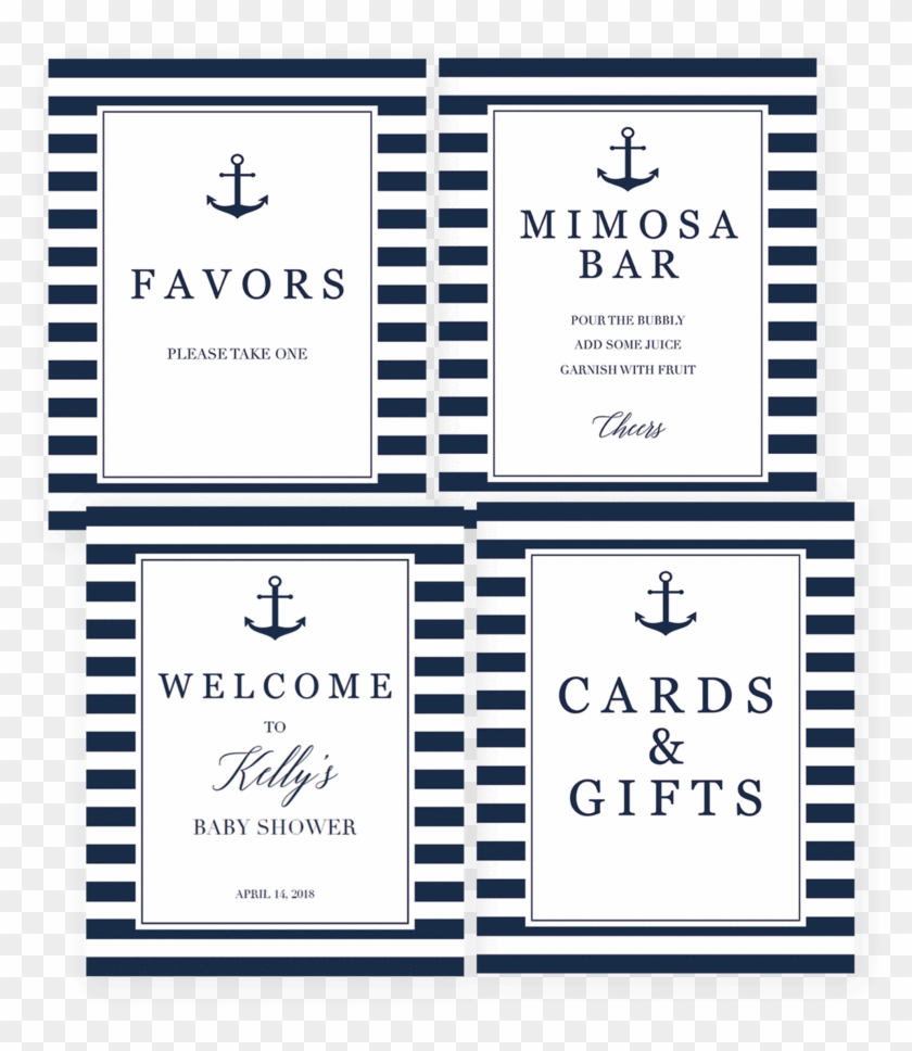 Nautical Boy Baby Shower Sign Package Printable By - Baby Shower #182609