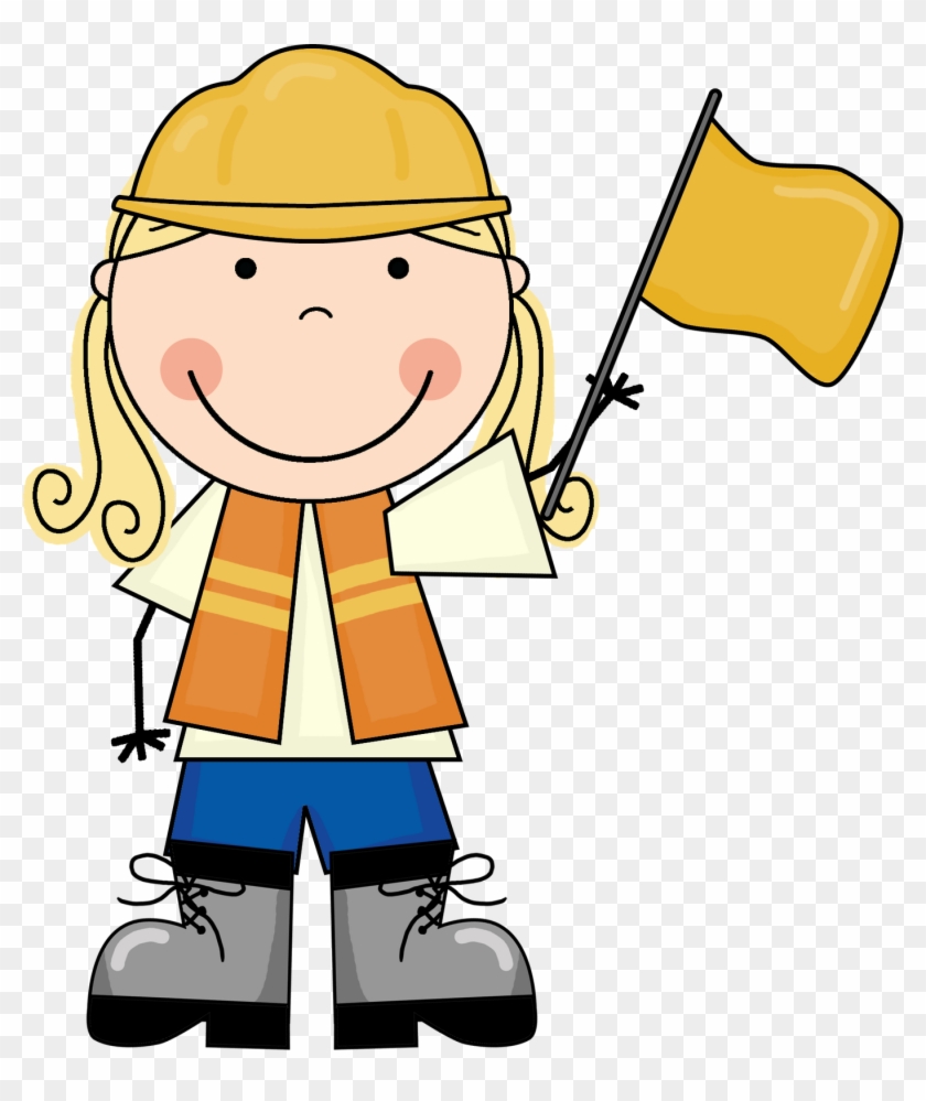 Kid Construction Clipart - Kid Construction Worker Clipart #182667