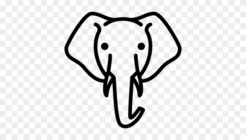 Elephant Head Vector - Free Elephant Head Png #182746