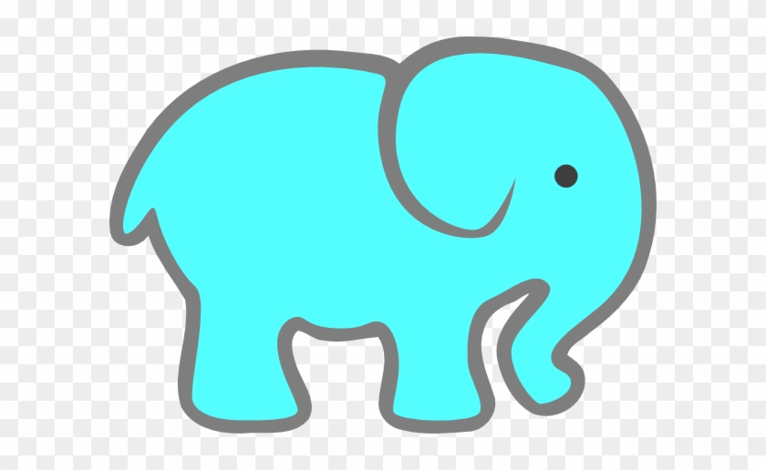 Elephant Clip Art At Clker - Turquoise Elephant Clip Art #182759