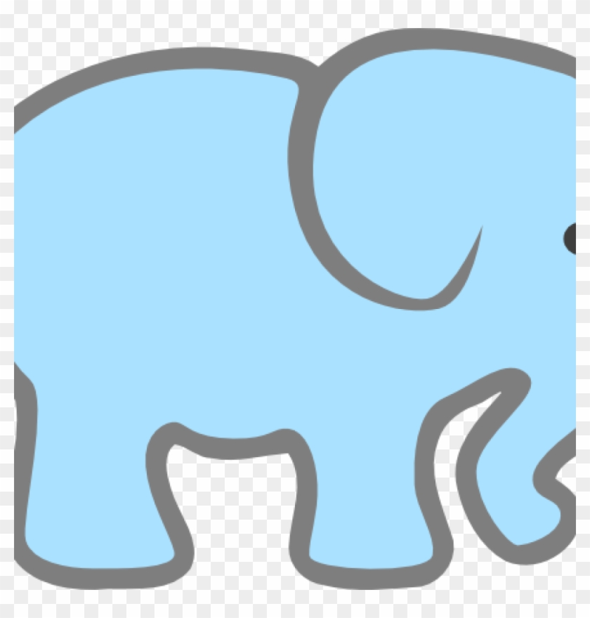 Baby Elephant Clipart Lt Blue Ba Elephant Clip Art - Pink Elephant Cut Out #182771