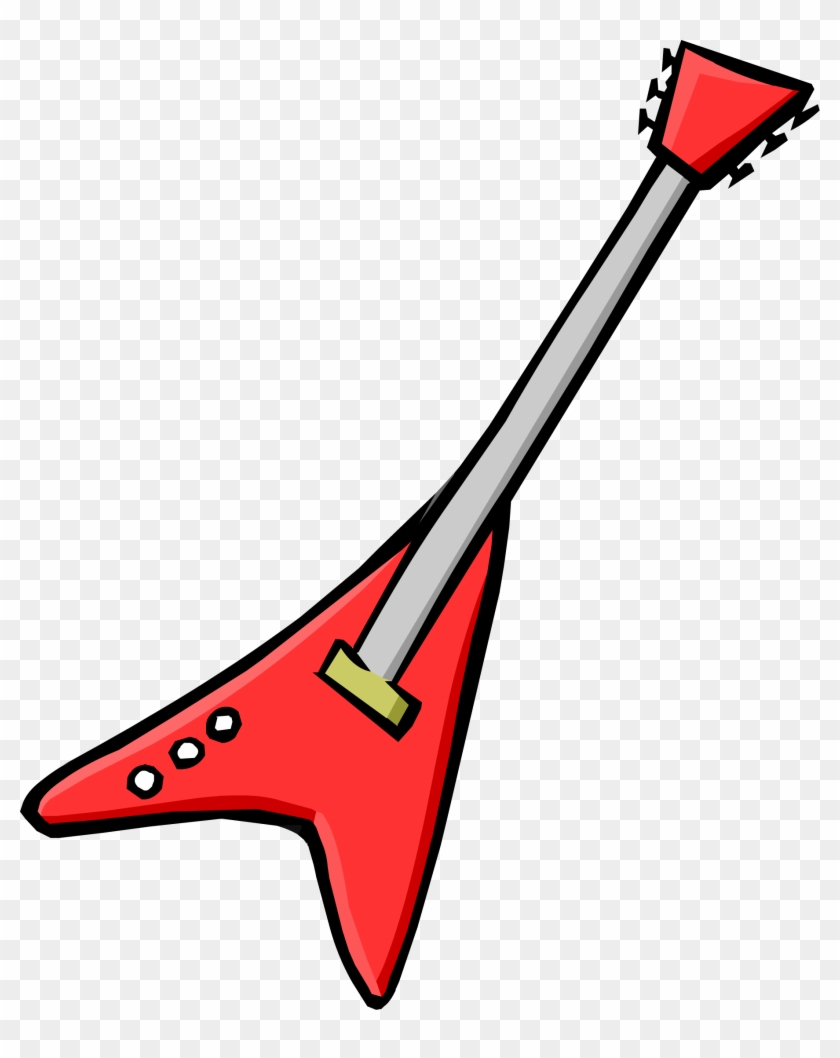 Red Electric Guitar - Club Penguin Electric Guitar #182808