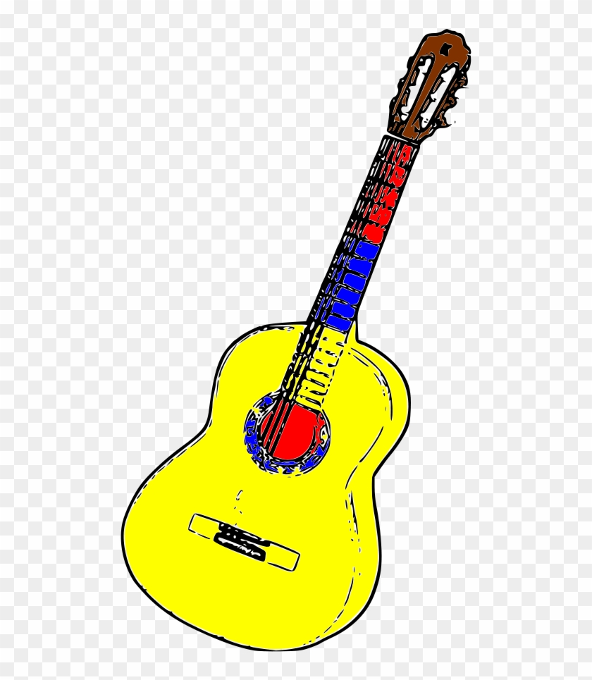 Wooden Guitar Clipart, Vector Clip Art Online, Royalty - Colombia Clip Art #182812