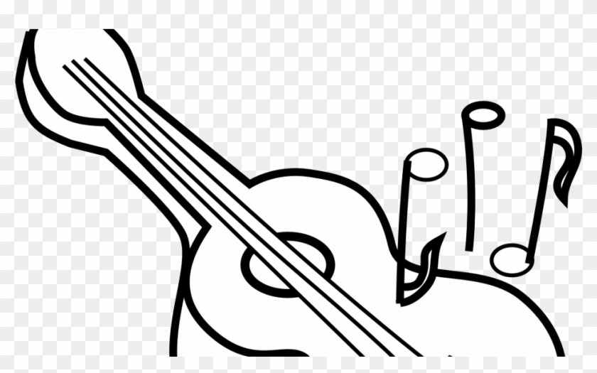 Acoustic Guitar Coloring Pages Printable Best Free - Guitar Clipart Black And White #182818