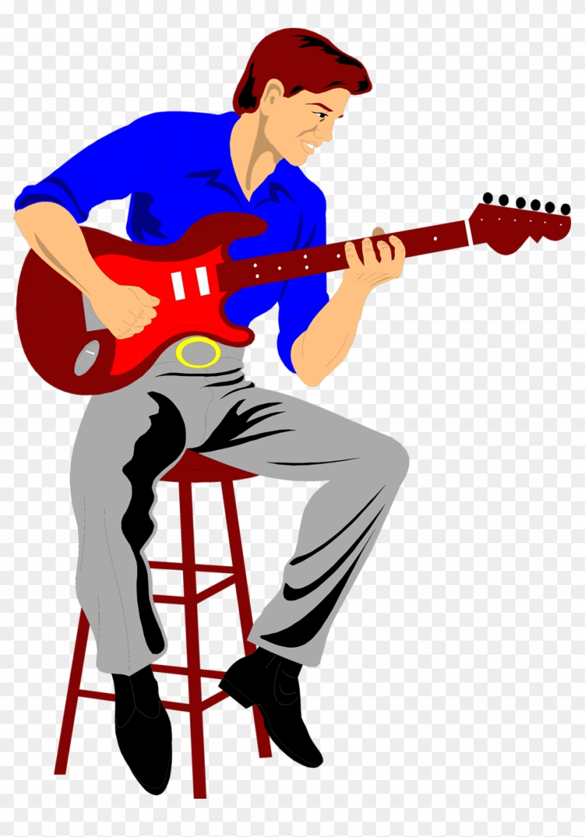 Playing Guitar Clipart - Man Playing Guitar Clipart #182830